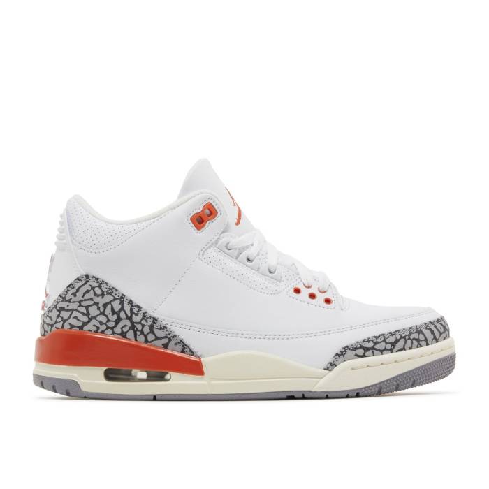 ナイキ エアジョーダン Air Jordan 【 Wmns Jordan 3 Retro \u0027Georgia Peach\u0027 Women White/Cosmic Clay/Sail/Cement Grey/Anthracite 】 レトロ レディース 白いこと 白いこと 薄墨色・シメント 薄墨色 薄墨色