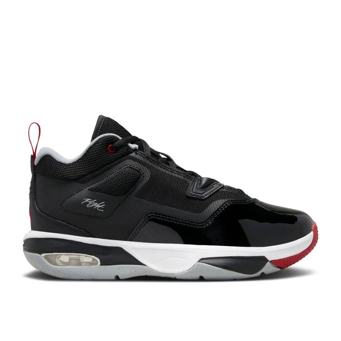 ナイキ エアジョーダン Air Jordan 【 Jordan Stay Loyal 3 ガウス \u0027Black Cement\u0027 Youth Black/White/Wolf Grey/Varsity Red 】 御坊っちゃん キッズ 黒いこと 黒いこと 白いこと 白いこと 薄墨色 薄墨色 Red 赤・赤いこと