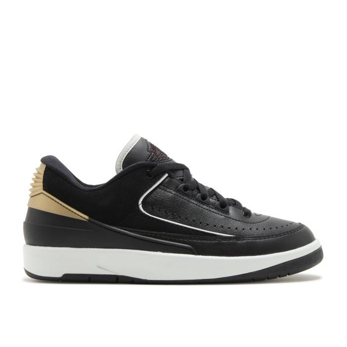 ナイキ エアジョーダン Air Jordan 【 Wmns Jordan 2 Retro Low \u0027Black Metallic Gold\u0027 Women Black/Varsity Red/Metallic Gold/Off White 】 レトロ レディース 黒いこと 黒いこと Red 赤・赤いこと ゴールド 白いこと 白いこと