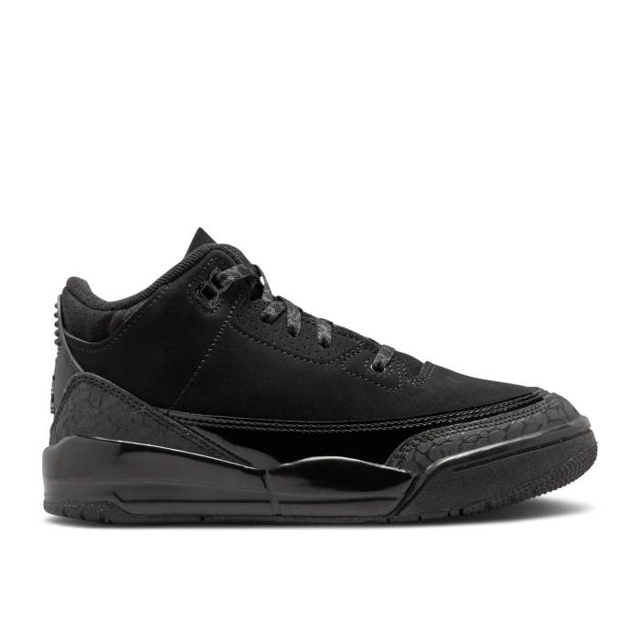 ナイキ エアジョーダン Air Jordan 【 Jordan 3 Retro Ps \u0027Black Cat\u0027 2025 Youth Black/Dark Charcoal/Black 】 レトロ 御坊っちゃん キッズ 黒いこと 黒いこと 濃灰色