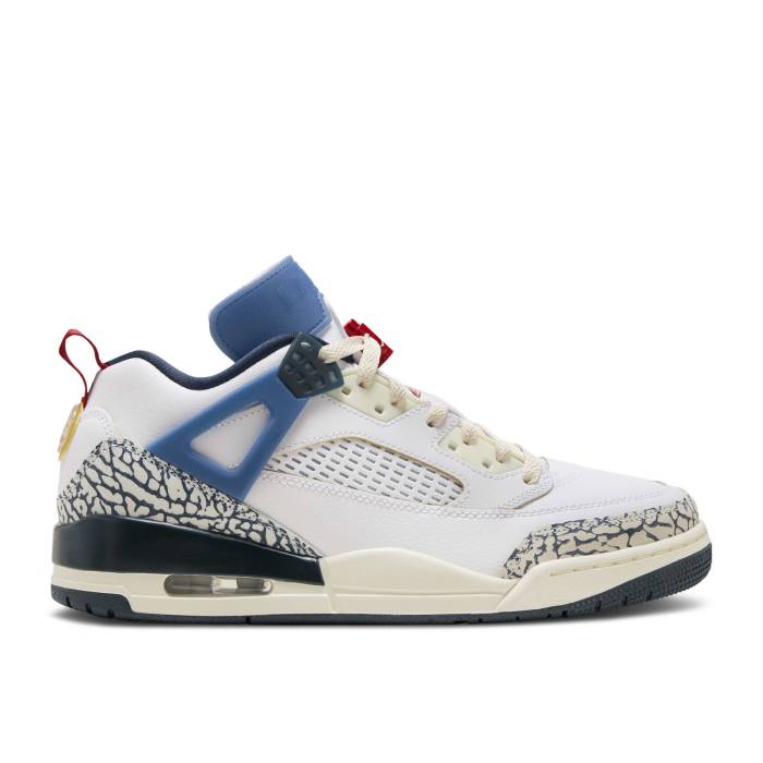 ナイキ エアジョーダン Air Jordan 【 Jordan Spizike Low \u0027Motion Pack\u0027 Men White/Armory Navy/Aegean Storm/Gym Red 】 メンズ 白いこと 白いこと 紺色 米国海軍 Red 赤・赤いこと