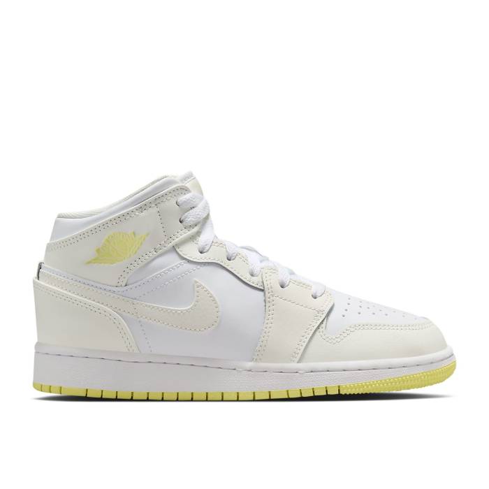 ナイキ エアジョーダン Air Jordan 【 Jordan 1 Mid ガウス \u0027Sail Light Laser Orange\u0027 Youth Sail/White/Light Laser Orange 】 ミッド Laser レーザ 御坊っちゃん キッズ 白いこと 白いこと Laser レーザ orange 橙・オレンジ色