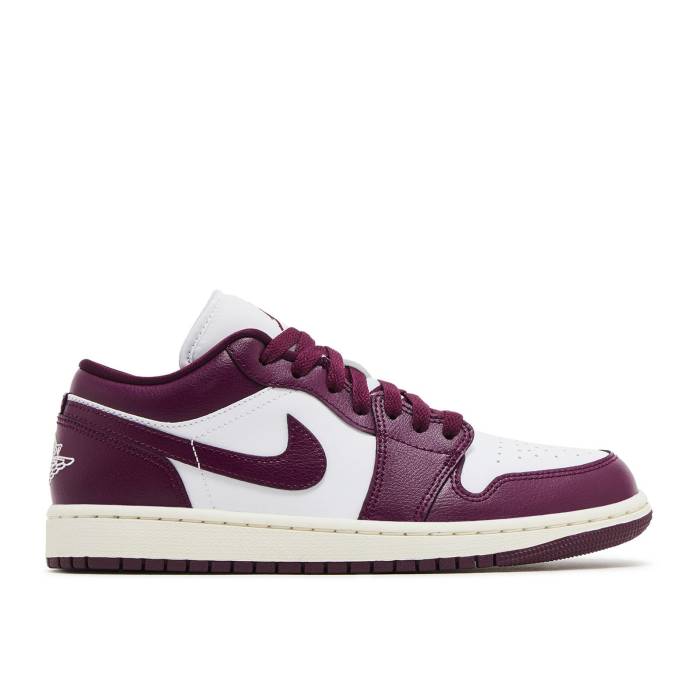 ナイキ エアジョーダン Air Jordan 【 Wmns Jordan 1 Low \u0027Bordeaux\u0027 Women White/Sail/Bordeaux 】 レディース 白いこと 白いこと
