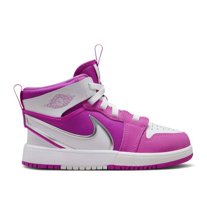 ナイキ　エアジョーダン Air Jordan 【 Jordan 1 Mid Rm Easyon Ps 'Fire Pink' Youth Fire Pink/White 】 ミッド ジュニア キッズ ファイア pink ピンク 白色 ホワイト｜スニケス