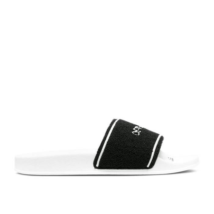 象牙色 Off-White 【 Sliders \u0027Towel - White Black\u0027 Men White/Black 】 サンダル 白いこと 白いこと メンズ 白いこと 白いこと 黒いこと 黒いこと