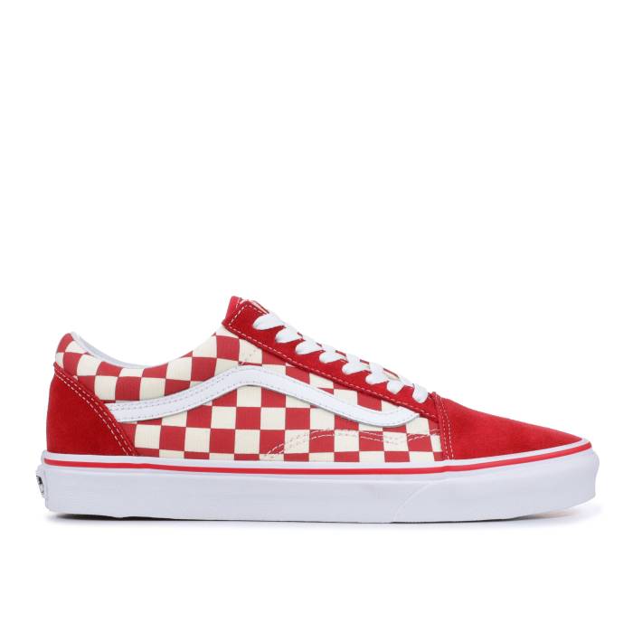 ヴァンズ Vans 【 Old Skool Red Checkerboard Men Red/White 】 メンズ Red 赤・レッド 白色 ホワイト