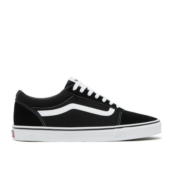 ヴァンズ Vans 【 Ward Suede Canvas \u0027Black White\u0027 Men Black/White 】 スエード・スウェード メンズ 黒いこと 黒いこと 白いこと 白いこと