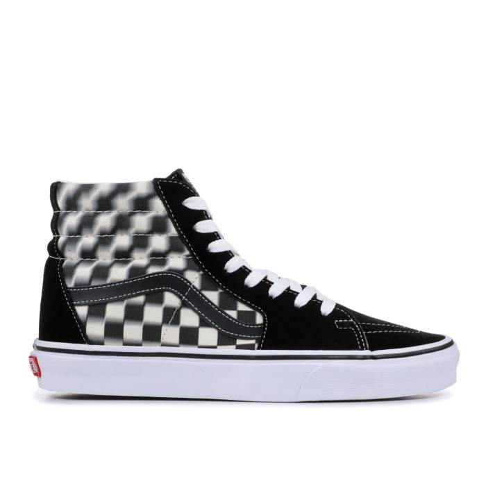 ヴァンズ Vans 【 Sk8-Hi 'Blur Check' Men Black/Classic White 】 スケートハイ メンズ 黒色 ブラック クラシック 白色 ホワイト|スニケス