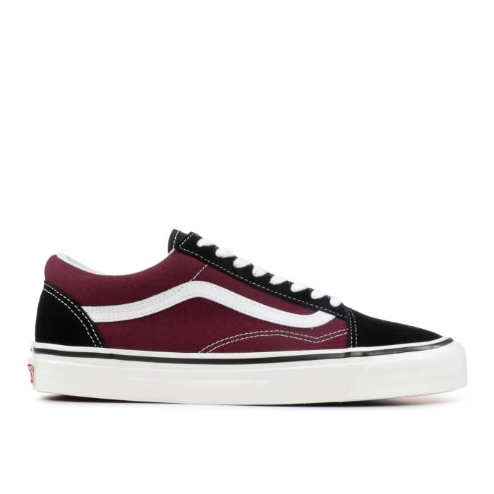 ヴァンズ Vans 【 Old Skool 36 Dx 'Black Burgundy' Men Black/Burgundy 】 メンズ 黒色 ブラック ワイン色・バーガンディー