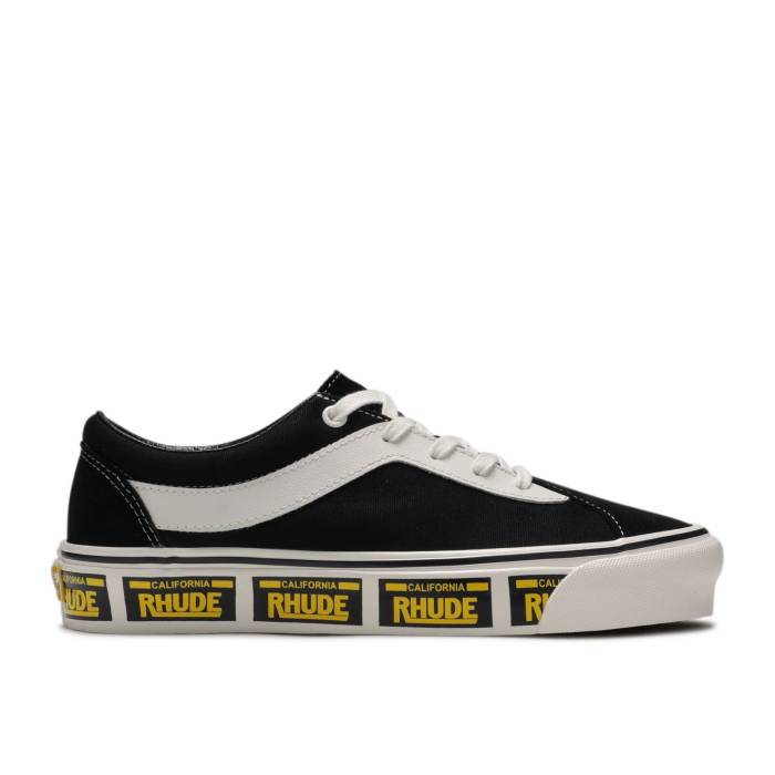 ヴァンズ Vans 【 Rhude X Bold ニッケル \u0027Black\u0027 Men Black/True White/Yellow 】 メンズ 黒いこと 黒いこと 白いこと 白いこと yellow 黄味がかった・黄色