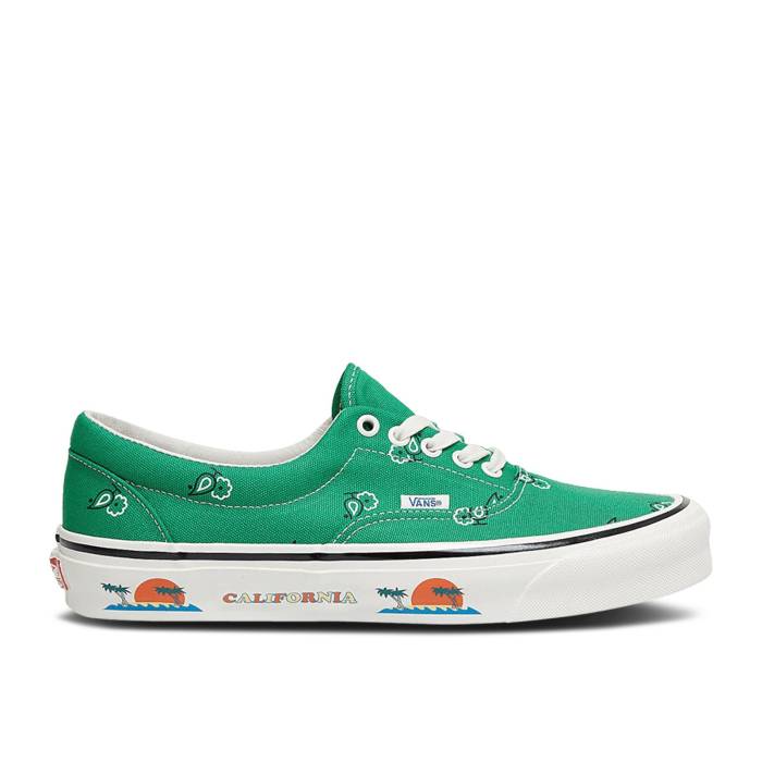 ヴァンズ Vans 【 Og Era Lx Paisley - Fern Green Men Fern Green/White 】 メンズ green 緑・グリーン 白色 ホワイト