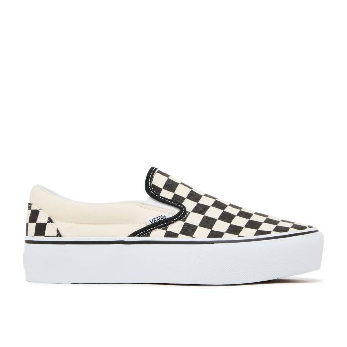 ヴァンズ Vans 【 Classic Slip-On Platform \u0027Checker - Black White\u0027 Men Black/White 】 古典派音楽 slip-on スリッポン 黒いこと 黒いこと メンズ 黒いこと 黒いこと 白いこと 白いこと