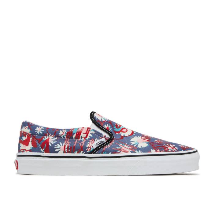 ヴァンズ Vans 【 Classic Slip-On Floral Men Red 】 クラシック slip-on スリッポン メンズ Red 赤・レッド