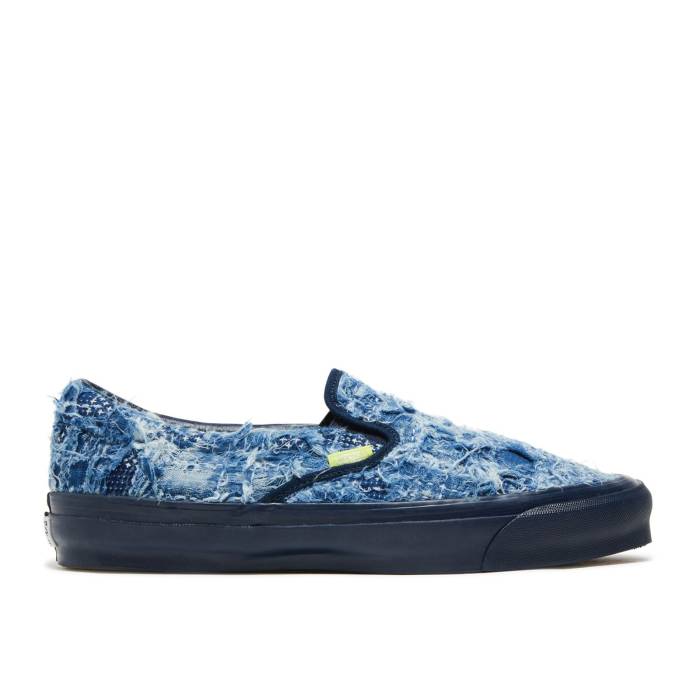 ヴァンズ Vans 【 Fdmtl X Og Classic Slip-On Lx 'Distressed Indigo' Men Indigo/Distressed 】 クラシック slip-on スリッポン メンズ 藍色・インディゴ