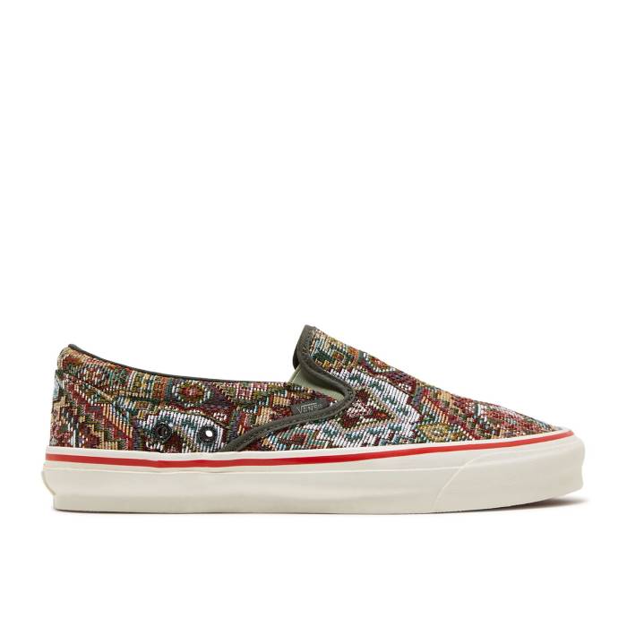 ヴァンズ Vans 【 Nigel Cabourn X Og Classic Slip-On Lx \u0027Carpet Green Mix\u0027 Men Carpet Green Mix 】 古典派音楽 slip-on スリッポン green 緑・緑であること メンズ green 緑・緑であること