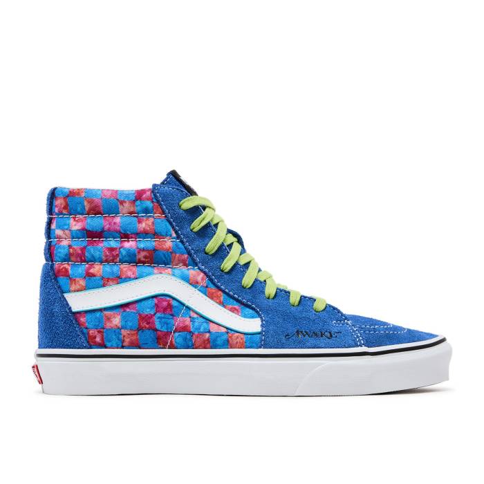 ヴァンズ Vans 【 Awake Ny X Sk8-Hi 'Blue Checkerboard' Men Blue/Red 】 スケートハイ メンズ 青色 ブルー Red 赤・レッド