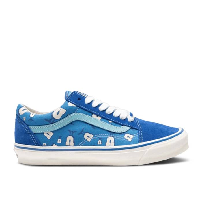 ヴァンズ Vans 【 Undefeated X Og Old Skool Lx \u0027U-Man - Blue Lolite\u0027 Men Blue Lolite/Marshmallow 】 アンディフィーテッド 青み 青色 メンズ 青み 青色
