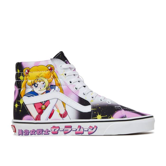 ヴァンズ Vans 【 Sailor Moon X Sk8-Hi \u0027Pretty Guardian - Black Pink\u0027 Men Black/Pink 】 滑るご機嫌 黒いこと 黒いこと メンズ 黒いこと 黒いこと pink サクラ色
