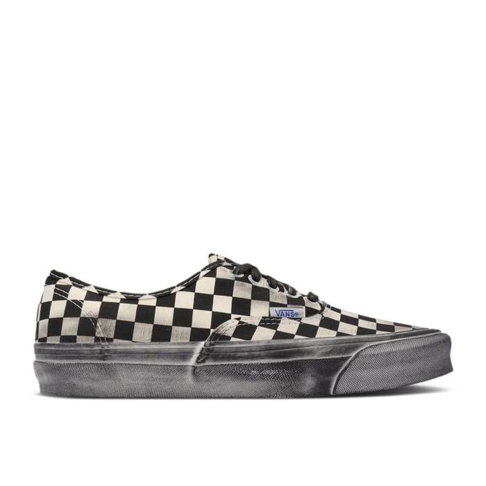 ヴァンズ Vans 【 Og Authentic Lx \u0027Stressed - Black Checkerboard\u0027 Men Black/Checkerboard 】 オーセンティック 黒いこと 黒いこと メンズ 黒いこと 黒いこと