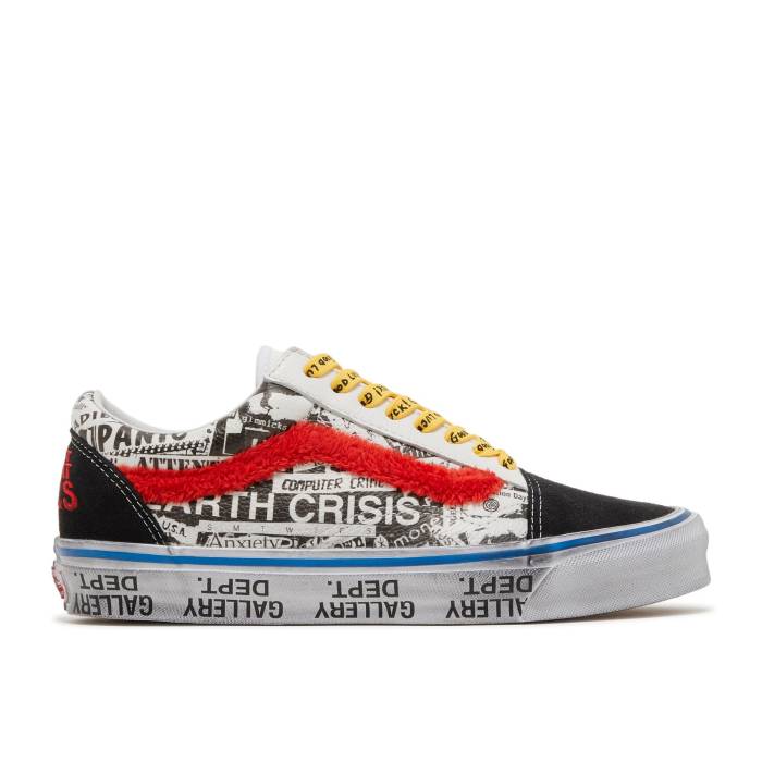 ヴァンズ Vans 【 Gallery Dept. X Og Old Skool Lx 'Good Luck' Men Black/True White 】 メンズ 黒色 ブラック 白色 ホワイト
