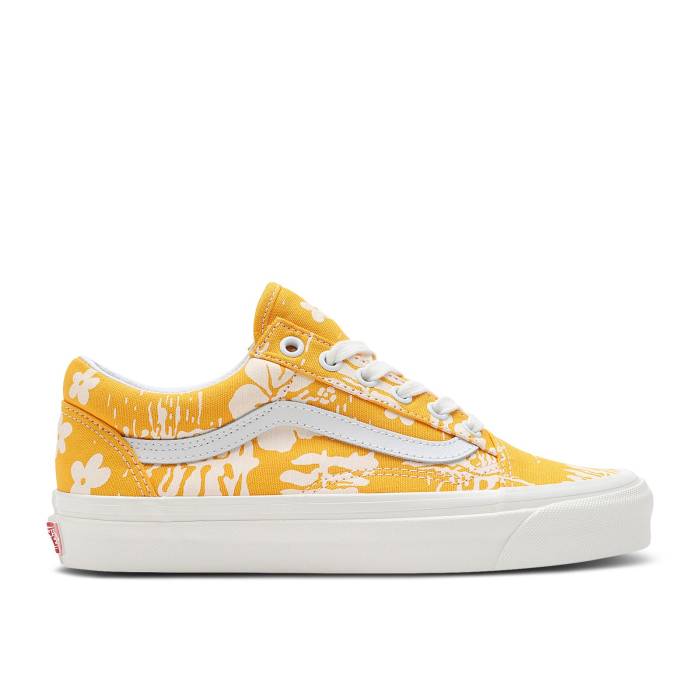 ヴァンズ Vans 【 Old Skool 36 Dx 'Anaheim Factory - Floral Citrus' Men Citrus/White 】 ファクトリー メンズ 白色 ホワイト