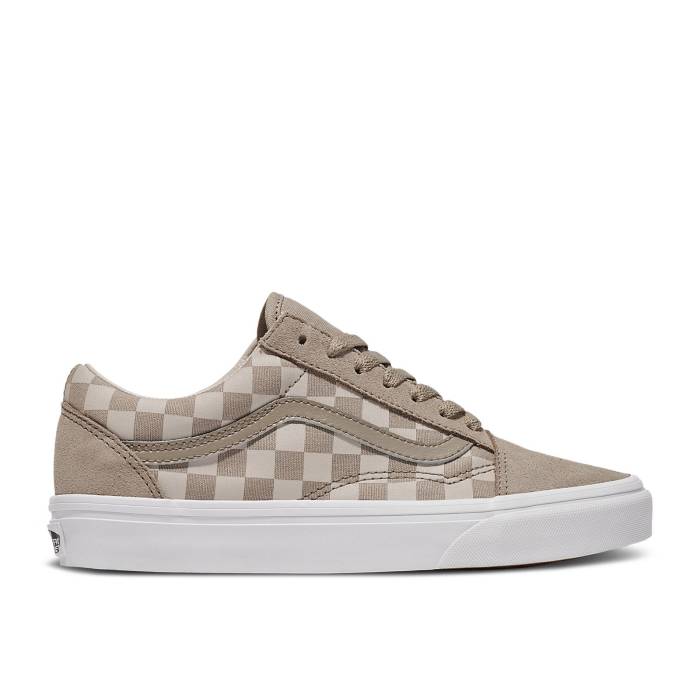 ヴァンズ Vans 【 Old Skool 'Checkerboard - Moon Rock Beige' Men Moon Rock Beige 】 メンズ ベージュ