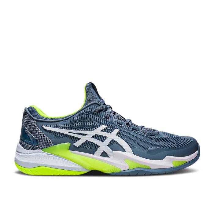 アシックス Asics 【 Court Ff 3 teel Blue Lime Men Steel Blue/White 】 コート 青色 ブルー メンズ Steel スティール 青色 ブルー 白色 ホワイト