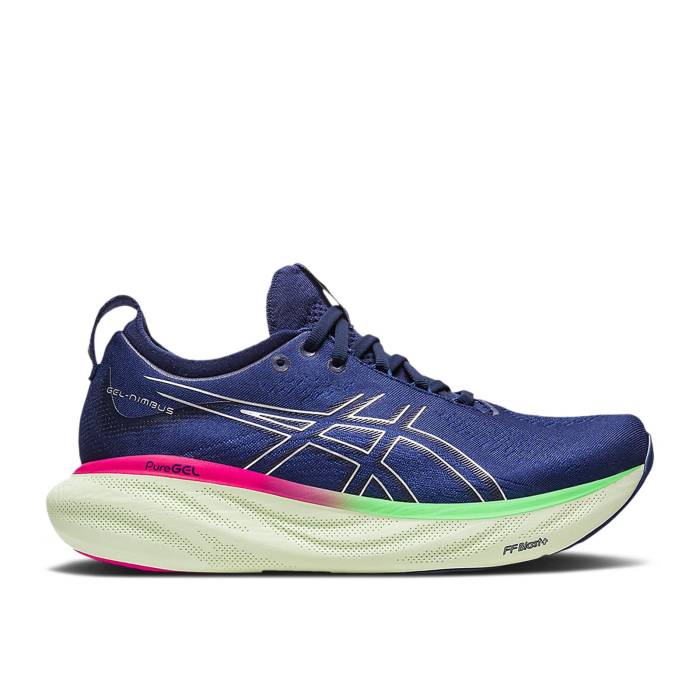 アシックス Asics 【 Wmns Gel Nimbus 25 \u0027Indigo Blue Fuchsia\u0027 Women Indigo Blue/Pure Silver 】 青碧 青碧 レディース 藍色・インディゴ 青碧 青碧 純一無雑 Silver しろがね色・しろがね色