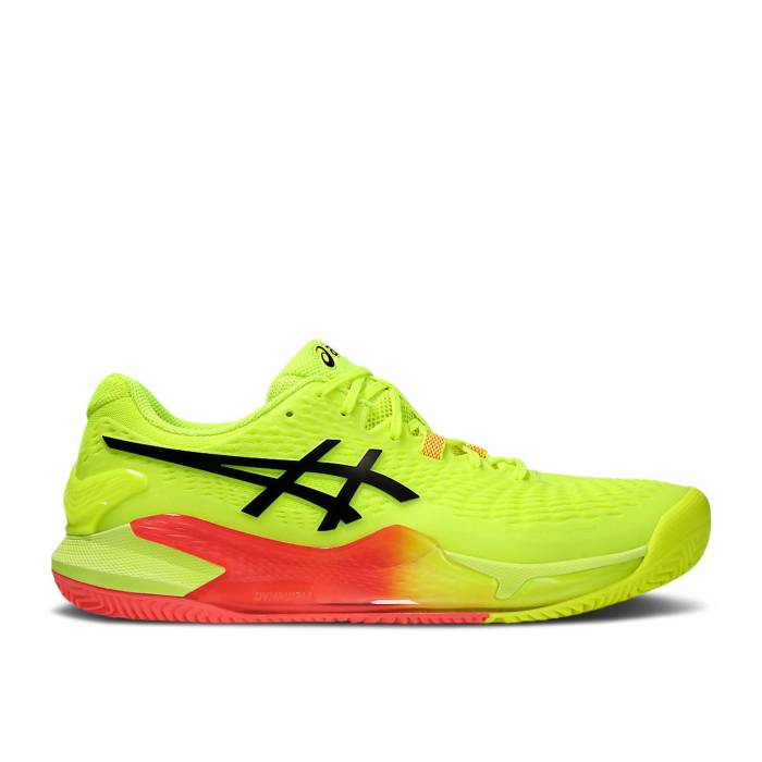 アシックス Asics 【 Gel Resolution 9 Clay Paris Men Safety Yellow/Black 】 メンズ yellow 黄色・イエロー 黒色 ブラック