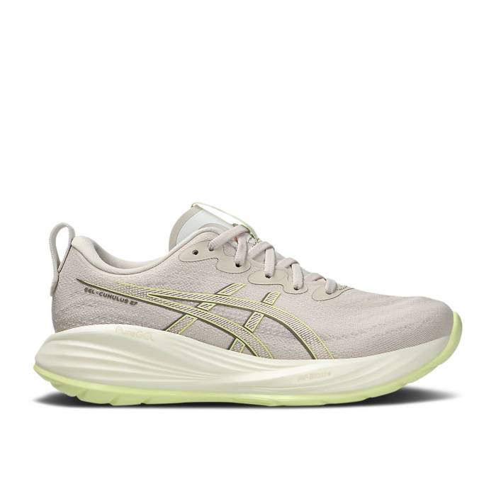 アシックス Asics 【 Wmns Gel Cumulus 27 Wide 'Mineral Beige Huddle Yellow' Women Mineral Beige/Huddle Yellow 】 ベージュ レディース ベージュ yellow 黄色・イエロー