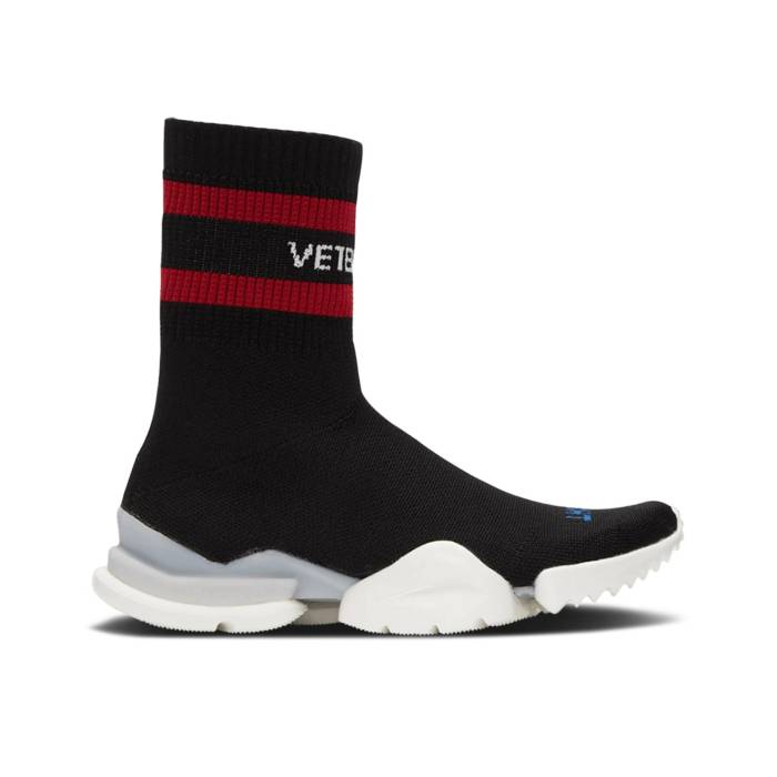 リーボック Reebok 【 Vetements X Sock Pump High Top \u0027Black\u0027 Men Black/White/Red/Blue 】 揚水機 ご機嫌 メンズ 黒いこと 黒いこと 白いこと 白いこと Red 赤・赤いこと 青碧 青碧