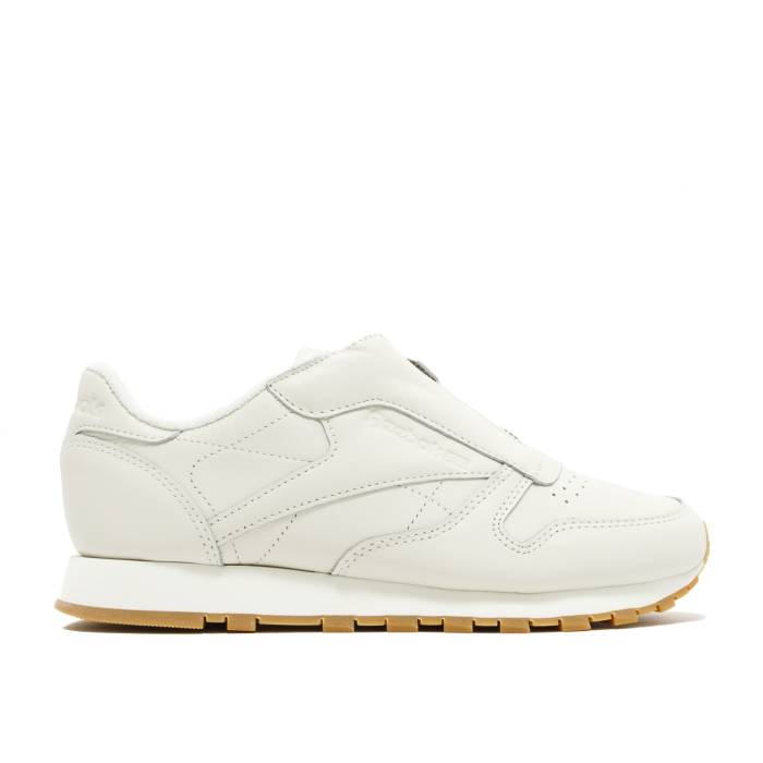 リーボック Reebok 【 Wmns Classic Leather Zip \u0027Chalk\u0027 Women Chalk/Sand Stone/Silver 】 古典派音楽 なめし革 レディース 砂色・沙子 Silver しろがね色・しろがね色