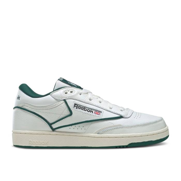 リーボック Reebok 【 Club C Mid 2 \'Chalk Dark Green\' Men Chalk/Classic White/Dark Green 】 クラブ ミッド メンズ クラシック 白色 ホワイト green 緑・グリーン｜スニケス