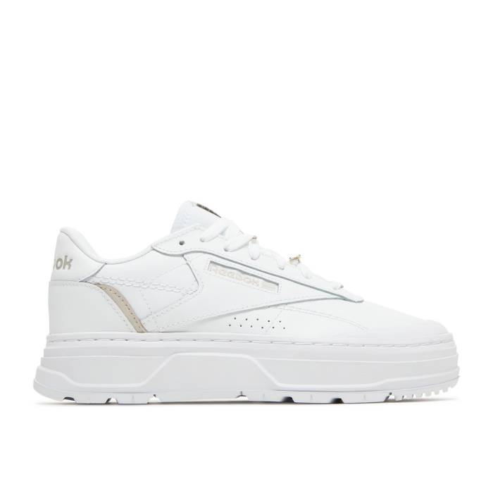 リーボック Reebok 【 Wmns Club C Double Geo \u0027White Moonstone\u0027 Women Footwear White/Footwear White/Moonstone 】 野球クラブ レディース 白いこと 白いこと