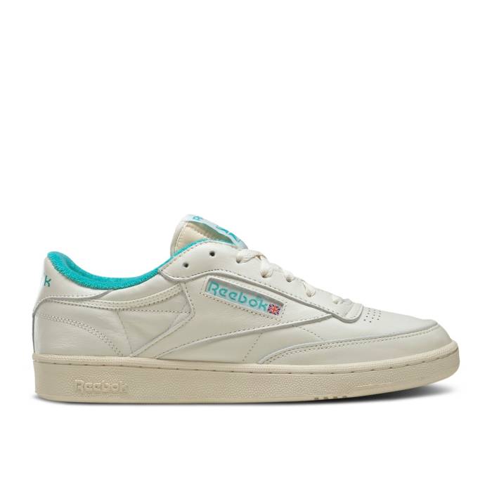 リーボック Reebok 【 Club C 85 Vintage 'Chalk Classic Teal' Men Vintage Chalk/Paper White/Classic Teal 】 クラブ vintage ビンテージ・ヴィンテージ クラシック メンズ vintage ビンテージ・ヴィンテージ 白色 ホワイ｜スニケス