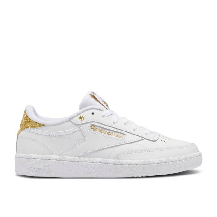 リーボック Reebok 【 Wmns Club C 85 \u0027White Gold Metallic Women Footwear White/Footwear White/Gold Metallic 】 野球クラブ ゴールド レディース 白いこと 白いこと ゴールド