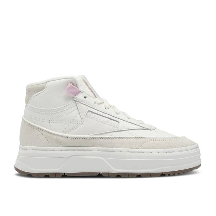 リーボック Reebok 【 Wmns Club C Geo Mid \u0027Chalk\u0027 Women Chalk/Pixel Pink/Taupe 】 野球クラブ ミッド レディース pink さくら色