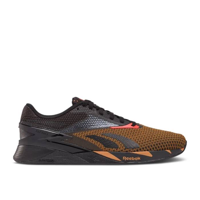 リーボック Reebok 【 Nano X3 \u0027Black Court Brown\u0027 Men Core Black/Court Brown/Neon Cherry 】 ナノ 厚地の外套 メンズ 中核グループ 黒いこと 黒いこと 厚地の外套 赤銅色 赤銅色