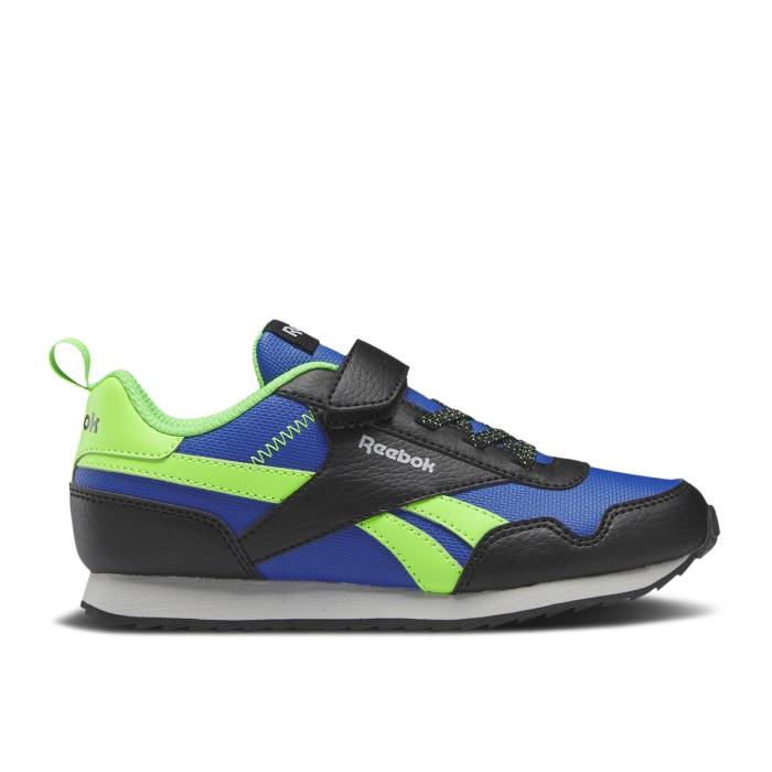 リーボック Reebok 【 Royal Classic Jog 3 J 'Vector Blue Solar Lime' Youth Core Black/Vector Blue/Solar Lime 】 クラシック 青色 ブルー ジュニア キッズ コア 黒色 ブラック 青色 ブルー ライム