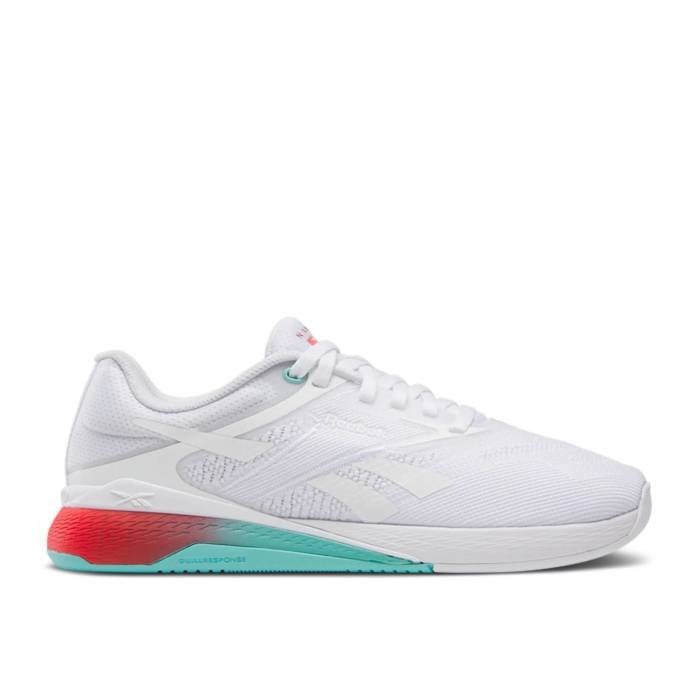 リーボック Reebok 【 Wmns Nano X5 \u0027White Aqua Energy Red\u0027 Women White/Ai Aqua/Energy Red 】 ナノ アクア 活動力 レディース 白いこと 白いこと アクア 活動力 Red 赤・赤いこと