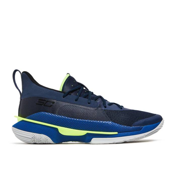 アンダーアーマー Under Armour 【 Curry 7 \u0027Dub Nation\u0027 Men Academy/Royal/Black/Hi Vis Yellow 】 カリー メンズ 翰林院 黒いこと 黒いこと yellow 黄味がかった・黄色