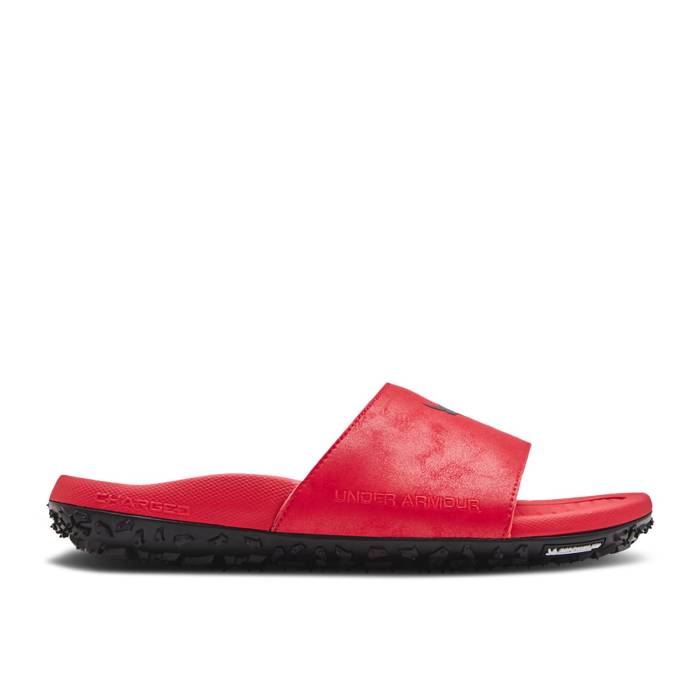アンダーアーマー Under Armour 【 Project Rock Slide 'Red' Men Red/Black 】 Slide サンダル メンズ Red 赤・レッド 黒色 ブラック