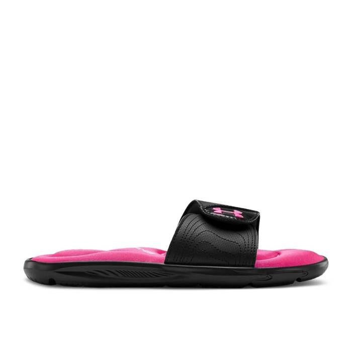 アンダーアーマー Under Armour 【 Wmns Ignite 9 Slide \u0027Black Pink Surge\u0027 Women Black/Pink Surge 】 イグナイト Slide サンダル pink サクラ色 レディース 黒いこと 黒いこと pink サクラ色