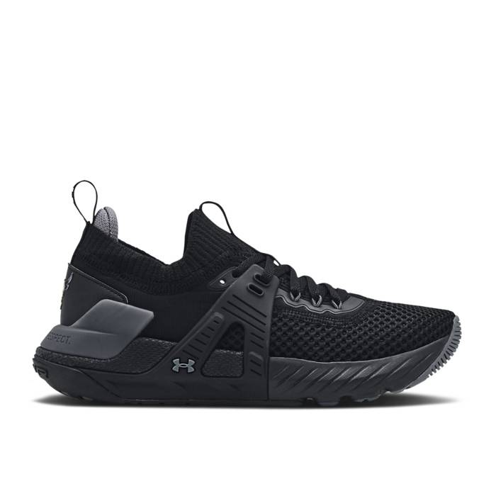 アンダーアーマー Under Armour 【 Wmns Project Rock 4 \u0027Black Pitch Grey\u0027 Women Black/Pitch Grey 】 レディース 黒いこと 黒いこと 薄墨色 薄墨色