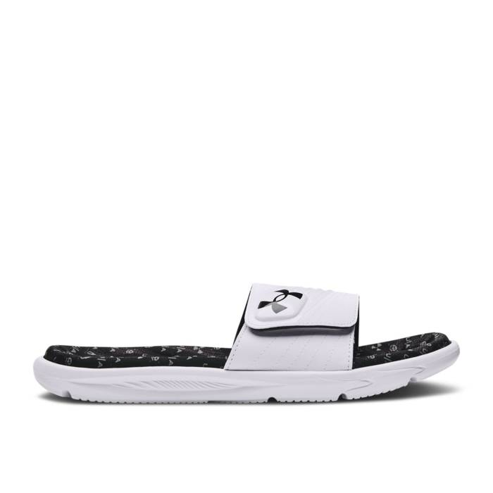 アンダーアーマー Under Armour 【 Mercenary 12 Slide \u0027White Black\u0027 Men White/Black 】 Slide サンダル メンズ 白いこと 白いこと 黒いこと 黒いこと