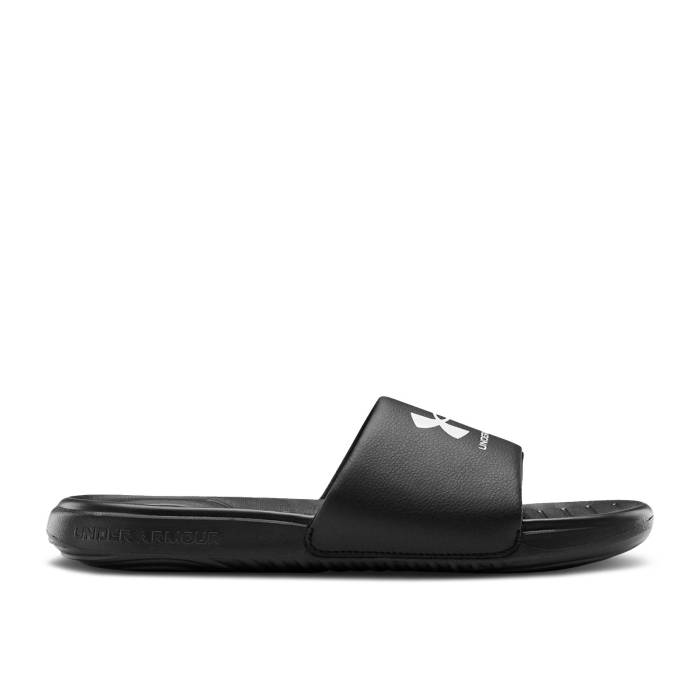 アンダーアーマー Under Armour 【 Ansa Fixed Slide \u0027Black White\u0027 Men Black/White 】 Slide サンダル メンズ 黒いこと 黒いこと 白いこと 白いこと