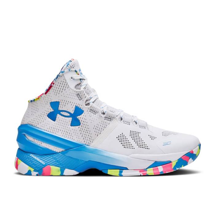 アンダーアーマー Under Armour 【 Curry 2 Retro \u0027Splash Party\u0027 2023 Men White/Mojo Pink 】 カリー レトロ メンズ 白いこと 白いこと pink サクラ色