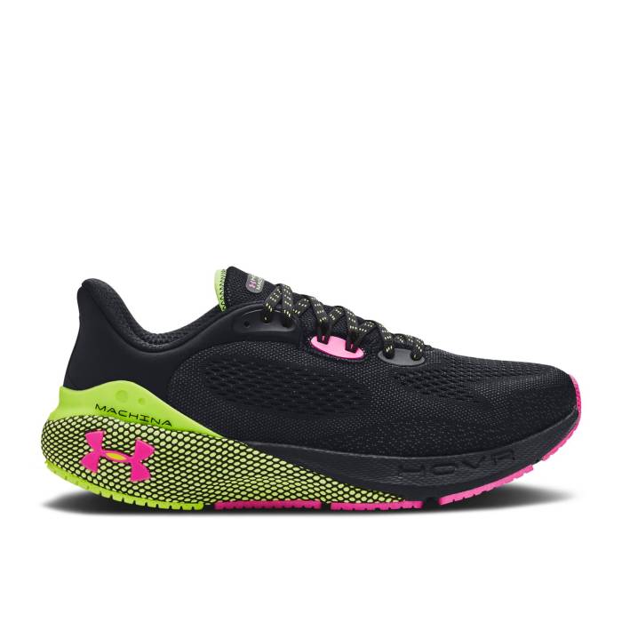 アンダーアーマー Under Armour 【 Hovr Machina 3 'Black Lime Pink' Men Black/Lime Surge/Rebel Pink 】 ライム メンズ 黒色 ブラック ライム レベル pink ピンク