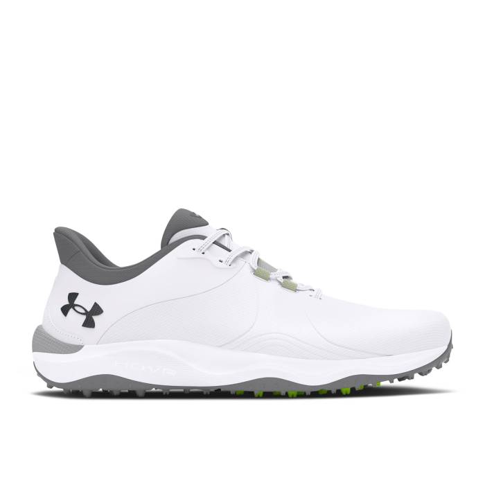 アンダーアーマー Under Armour 【 Drive Pro Spikeless Golf Wide 'White Metallic Gun Metal' Men White/Metallic Gun Metal 】 プロ golf ゴルフ メンズ 白色 ホワイト メタル