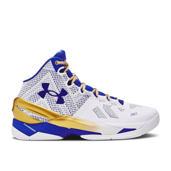 アンダーアーマー Under Armour 【 Curry 2 Retro \u0027Gold Rings\u0027 2024 Men White/Metallic Gold/Team Royal 】 カリー レトロ メンズ 白いこと 白いこと ゴールド Team 野球クラブ